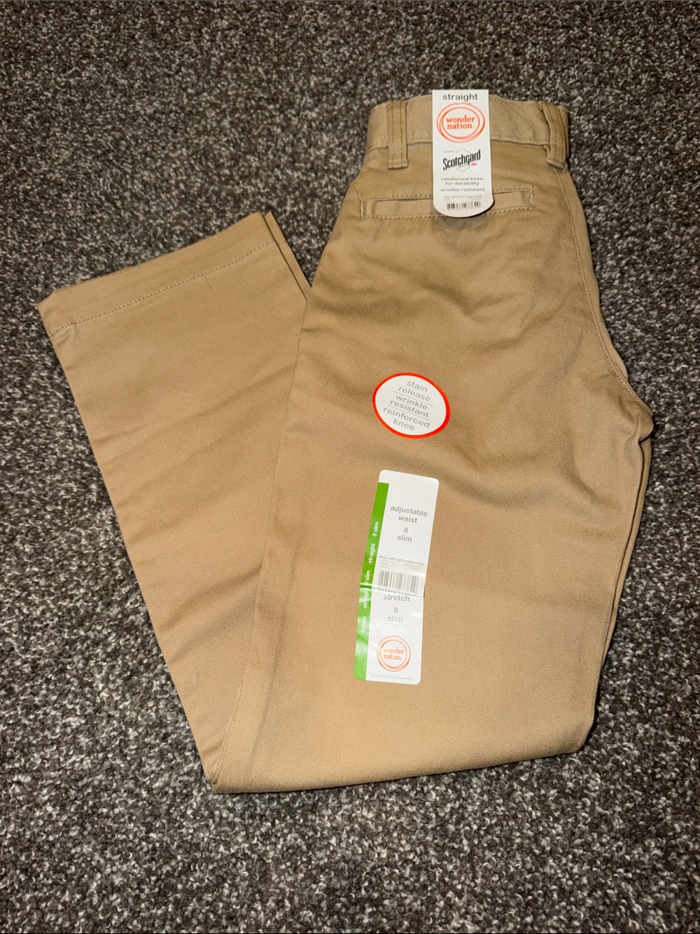 NWT! Boys Wonder Nation Straight Chinos size 8S